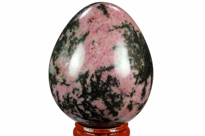 Polished Rhodonite Egg - Madagascar #124109